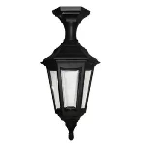 Image of Kinsale 1 Light Outdoor Coastal Pedestal Lantern Black IP44, E27