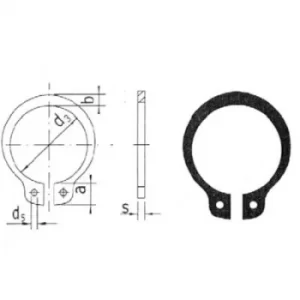 Image of Shaft retaining ring Reely Suitable for shaft diameter: 3mm 20 pc(s)