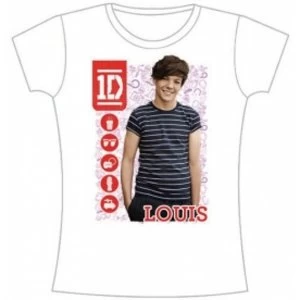 Image of One Direction 1D Louis Symbolfield Skinny White TS: Large