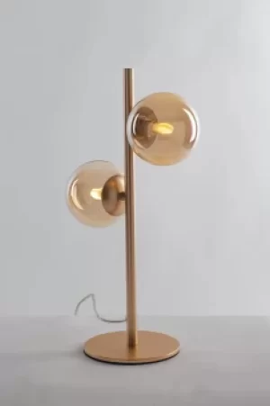Image of Honey Table Lamp, Brass Satin With Champagne Diffusers, G9