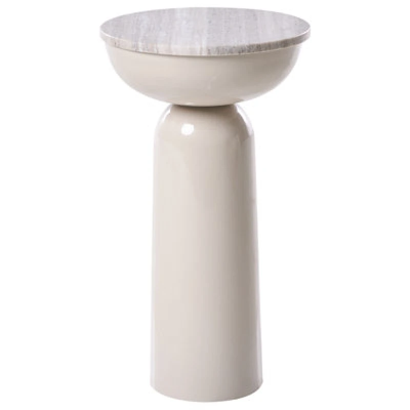 Image of Beliani Side Table Falcon Metal Beige