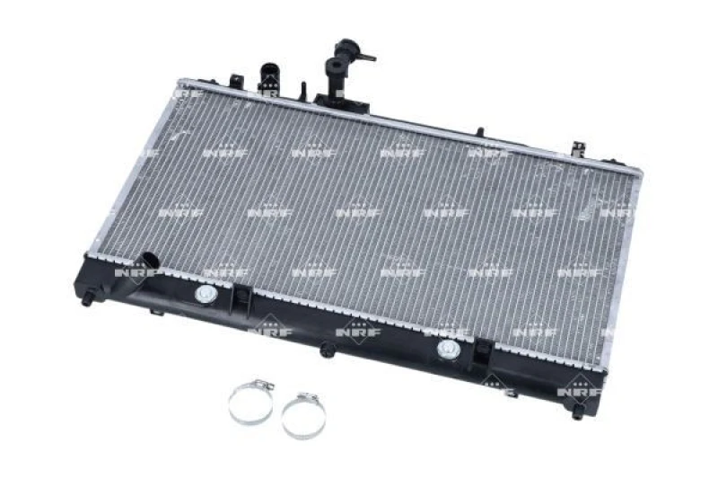 Image of NRF 56063 Engine radiator EASY FIT Brazed cooling fins, Aluminium, with mounting parts Aluminium Radiator,engine cooling (470)