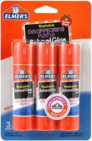 Image of Elmers Disappearing Purple Glue Sticks (Pack 3) 2136613