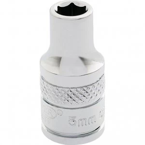 Image of Draper 1/4" Drive Polished Finish Hexagon Socket Metric 1/4" 5mm