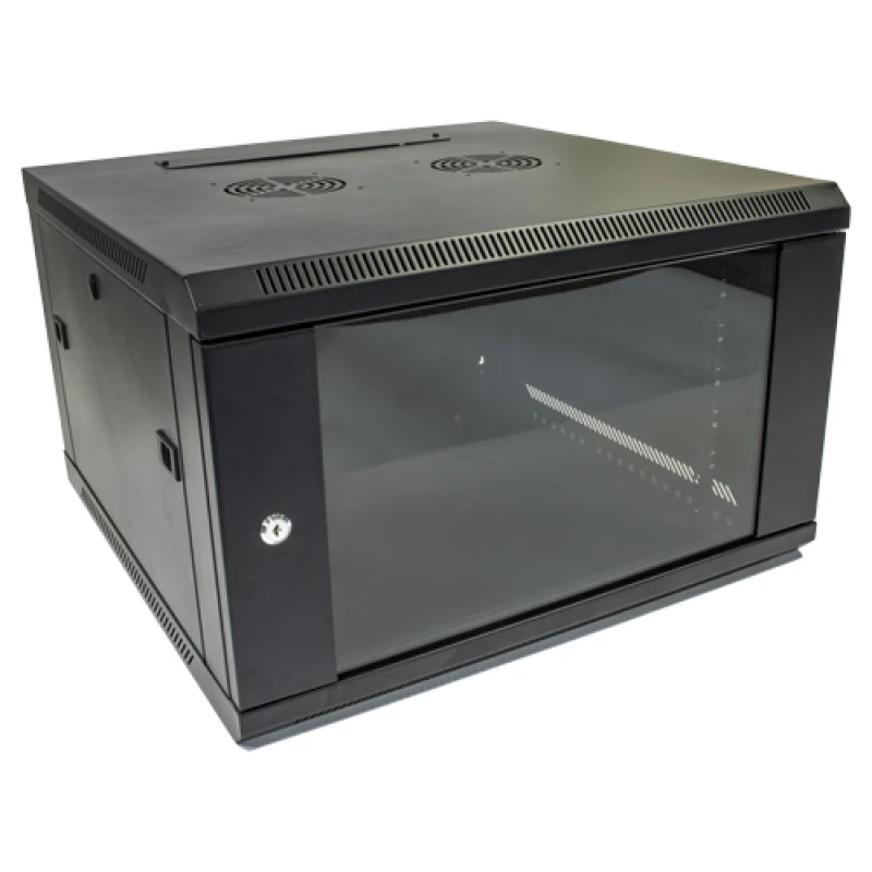 Image of Cablenet 12u Wall Cabinet 600 Deep Black (Flatpack)