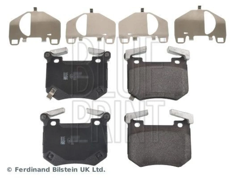 Image of Blue PRINT Brake pad set Blue PRINT ADG042193