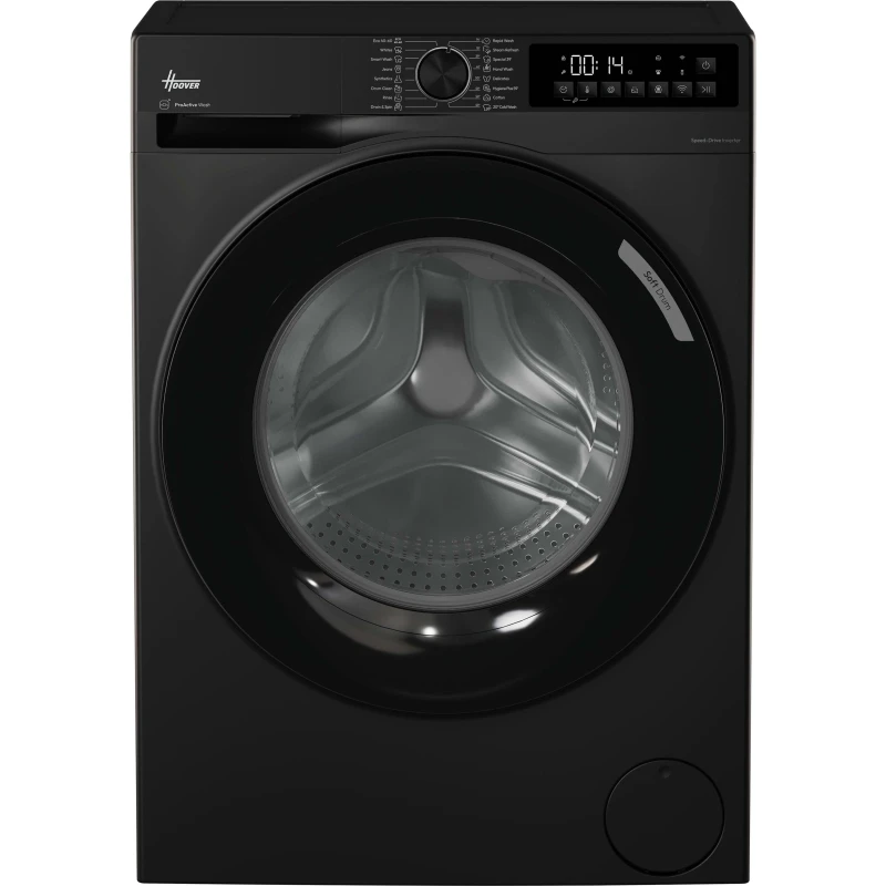 Image of Hoover Pro Wash Series 3 HBR 412BL10J-80 12kg WiFi Connected Washing Machine with 1400 rpm - Black - A Rated