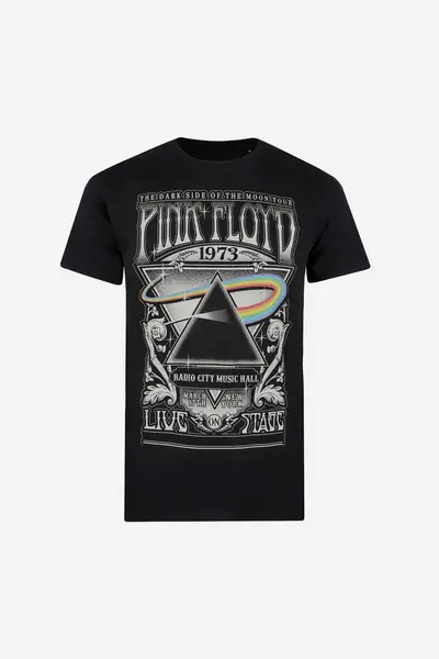 Image of Pink Floyd Carnegie Poster T-Shirt Black