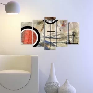 Image of 5ABSMDF-91 Multicolor Decorative MDF Painting (5 Pieces)