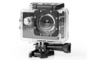 image of Nedis HD Action Camera with Waterproof Case & Full Mounting Kit - Black