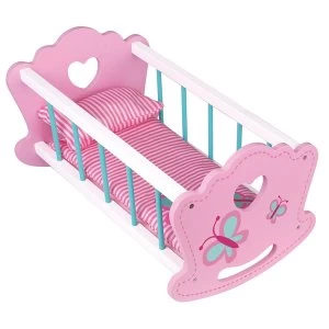 Image of Wooden High Chair and Cradle Set