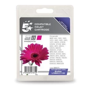 image of 5 Star Office Brother LC1100 Magenta Ink Cartridge