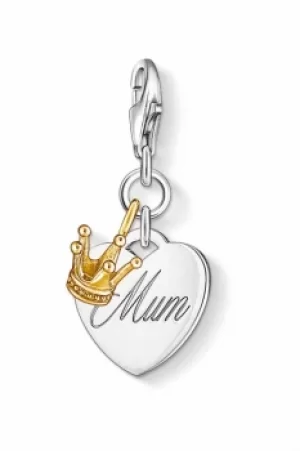 image of Ladies Thomas Sabo Sterling Silver Charm Club Mum Charm 1060-413-12