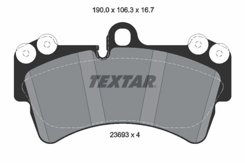Image of Brake pad set TEXTAR 2369302