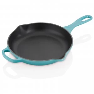 Image of Le Creuset Signature Cast Iron Skillet - 23cm - Teal