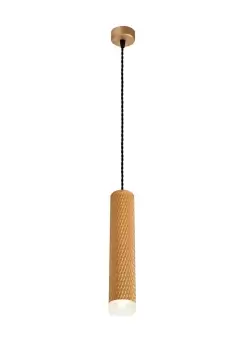 Image of 1 Light 30cm Ceiling Pendant Light GU10, Champagne Gold, Acrylic Ring