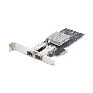 image of StarTech.com 2-Port GbE SFP Network Card PCIe 2.0 x1 Intel i350-AM2 2x 1GbE Controller 1000BASE Copper/Fiber Optic Dual-Port Gigabit Ethernet NIC Desk