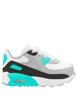 Image of Nike Air Max 90 Infant Trainers - White/Grey