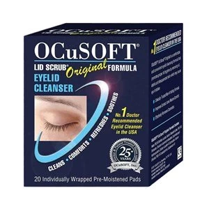 Image of OcuSoft Lid Scrub Original Eyelid Cleanser Pre Moistened Pads 20 pads