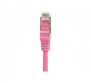 Patch Cord RJ45 CAT.5e F/UTP Pink - 0.30 M Full Copper