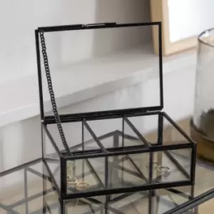 Image of Gallery Interiors Priscilla Jewellery Box Black / Medium
