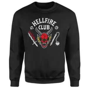 Image of Stranger Things Hellfire Club Vintage Sweatshirt - Black - XXL