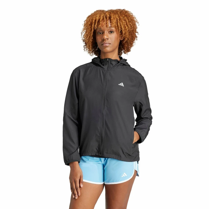 Image of Womens waterproof jacket adidas Run It Noir Female S
