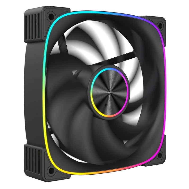 Image of CiT Solar 120mm ARGB Black 4pin PWM PC Cooling Fan Black unisex One Size