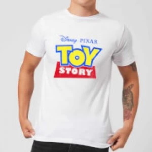 image of Toy Story Logo Mens T-Shirt - White - 3XL