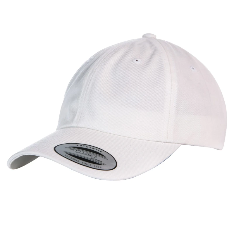 Image of Yupoong Mens Flexfit 6-panel Baseball Cap With Buckle Pack of 2 in White White Male One Size
