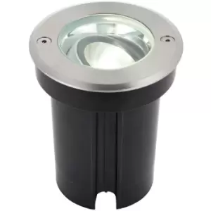 image of Stainless Steel Drive Over IP67 Ground Light - 6W Cool White LED - Tilting Head