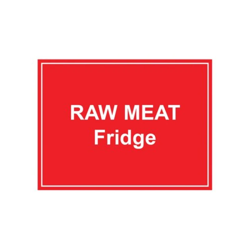Image of MyCafe MyCafe Raw Meat Fridge Sign Self Adhesive Vnl 150x200 MYC10709 MYC10709