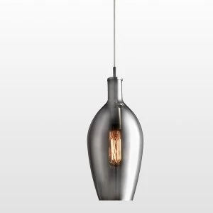 Image of Searchlight Lighting Collection Eris Smoked Glass Pendant Light
