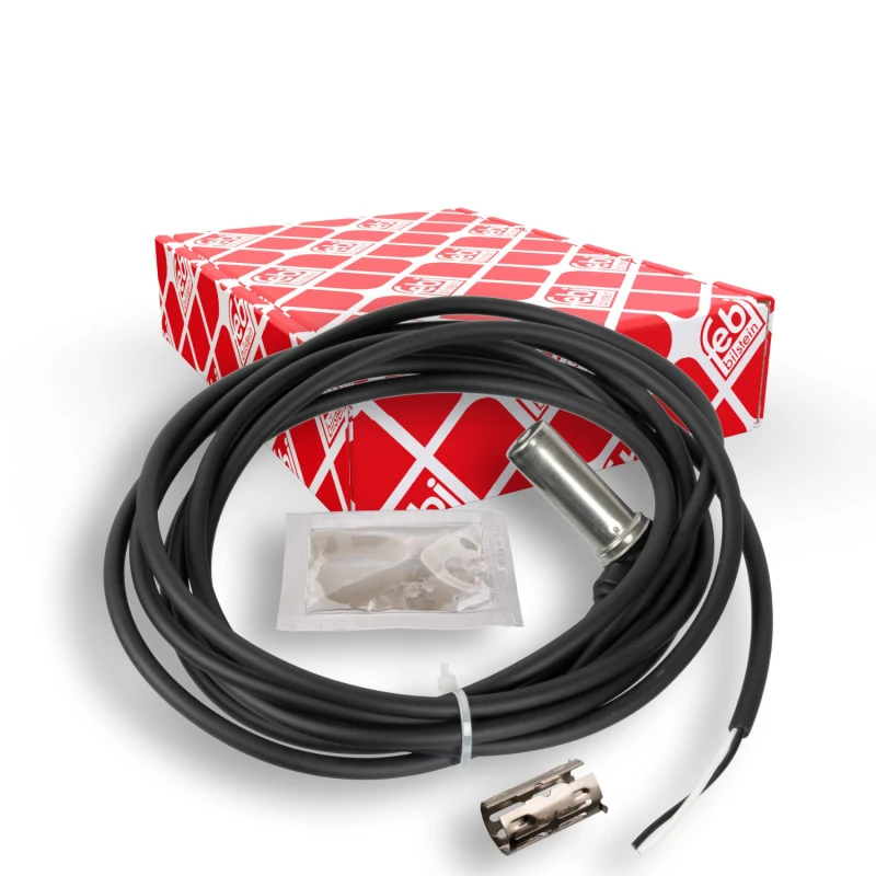 Image of FEBI BILSTEIN 174091 ABS Sensor Rear Axle Right, with bush Sensor,wheel speed (412)