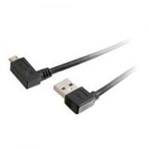 Image of C2G 3m USB 2.0 A Right Angle Male to Micro-USB Right Angle Male