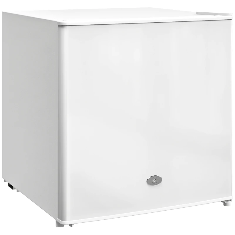 Image of HOMCOM HOMCOM Compact Mini Freezer Small Freezer with Lockable Door for Bedrooms in White White One Size Unisex 5063603041509