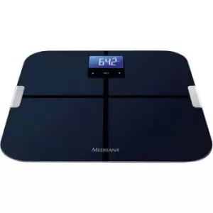 image of Medisana BS 440 connect Smart bathroom scales Weight range 180 kg Black ITO sensors