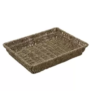 image of Jvl Seagrass Rectangular Storage Tray