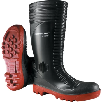 image of A252931 Acifort Ribbed Black Safety Wellingtons - Size 10 (44)