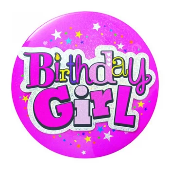 image of Birthday Girl Giant Badge Pack of 6 20880-BG-A