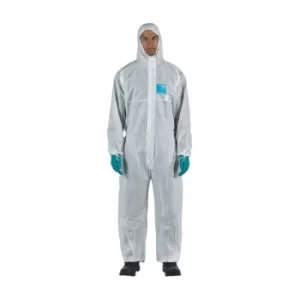 Image of White Coveralls Hooded Size (5XL)