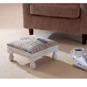 Image of Gablemere 3 Position Footstool - White