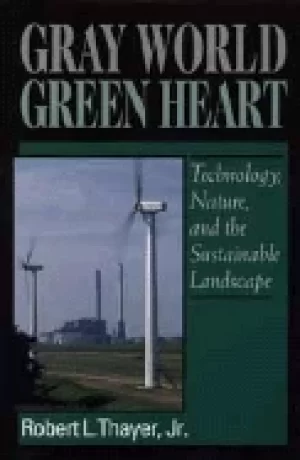Image of gray world green heart technology nature and the sustainable landscape