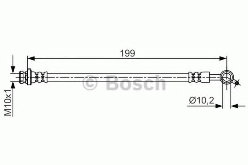 Image of Bosch 1 987 481 698 Brake Hose Brake Hose (83)