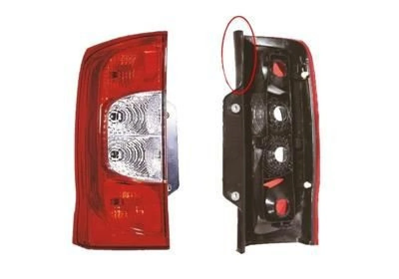 Image of VAN WEZEL 1748933 Rear light without bulb holder, Left Combination Rearlight (391)