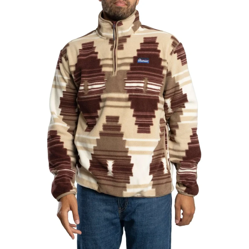 Image of Penfield 1/4 zip turtleneck jumper Penfield Forefront Gris Male M