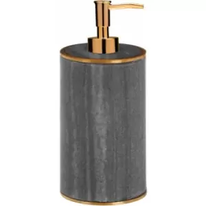 Image of Premier Houseware Grey And Gold Lotion Dispenser Hand Soap / Pump Bottle Dispensers / Marble Brass Design Shampoo / Oil Dispenser Bottles Made From