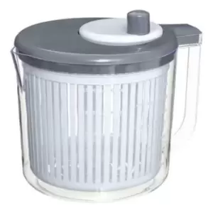 image of 5five 2.5L Handled Salad Spinner With Lid - Grey