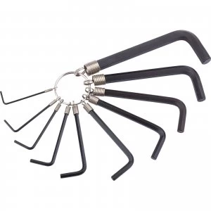 Image of Draper 10 Piece Hexagon Allen Keyring Set Imperial