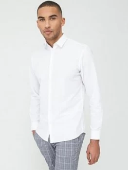 Image of Selected Homme Linen Slim Fit Shirt - White